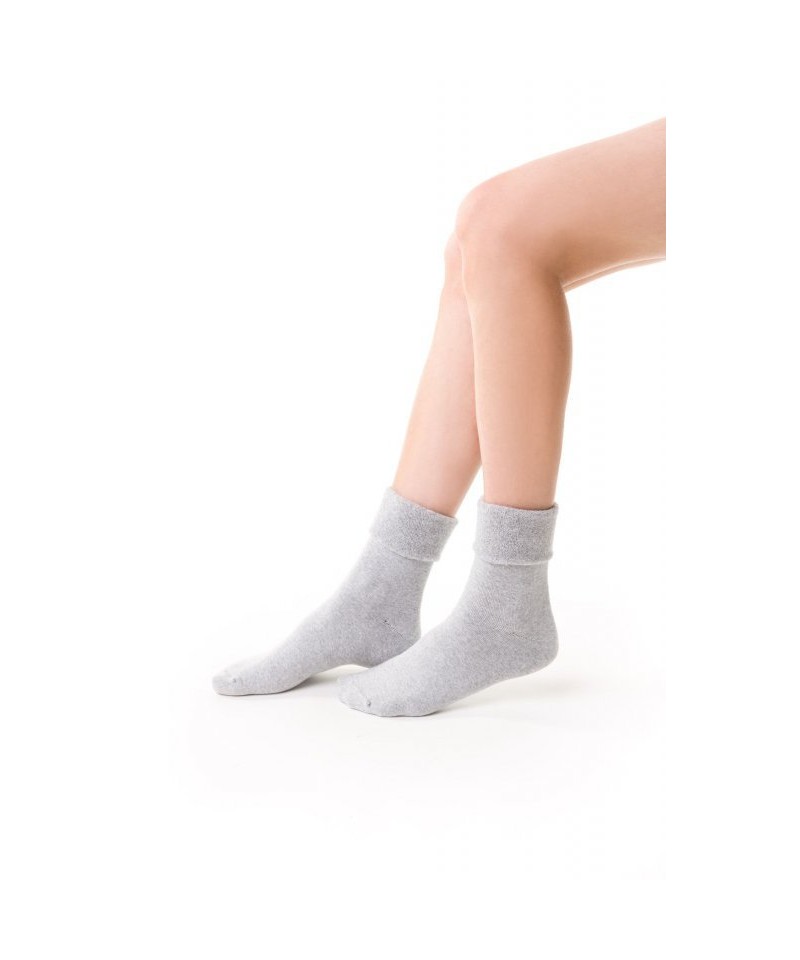 Steven 110 melanžově svetle šedé froté Dámské ponožky