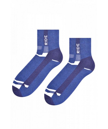 Steven 040 025 melanž-modré Pánské ponožky