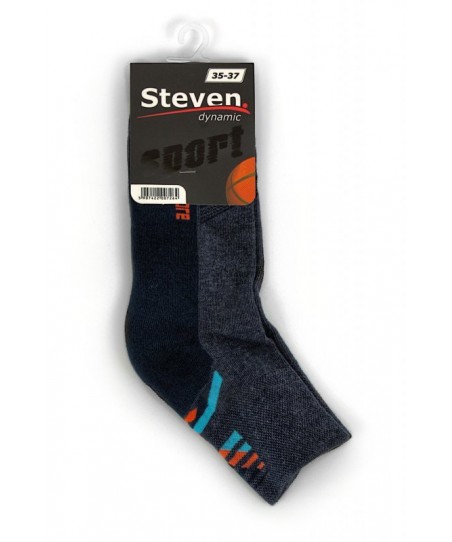 Steven 040 019 melanž-modré Pánské ponožky