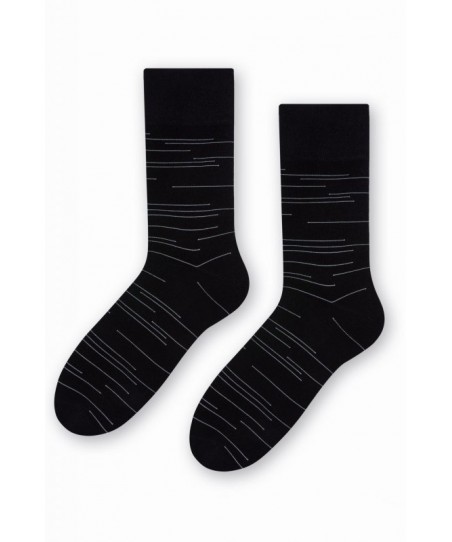 Steven 056 191 vzor černé Pánské ponožky