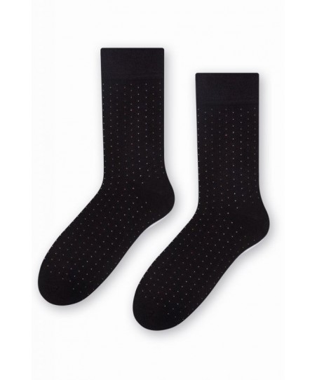 Steven 056 131 vzor černé Pánské ponožky