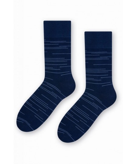 Steven 056 190 vzor tmavě modré Pánské ponožky