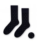 Steven 056 202 vzor tmavě modré Pánské ponožky