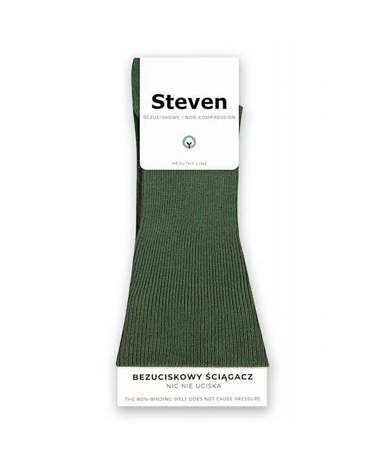 Steven 018 zelené Netlakové ponožky