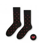 Steven 136 086 srdce černé Pánské ponožky