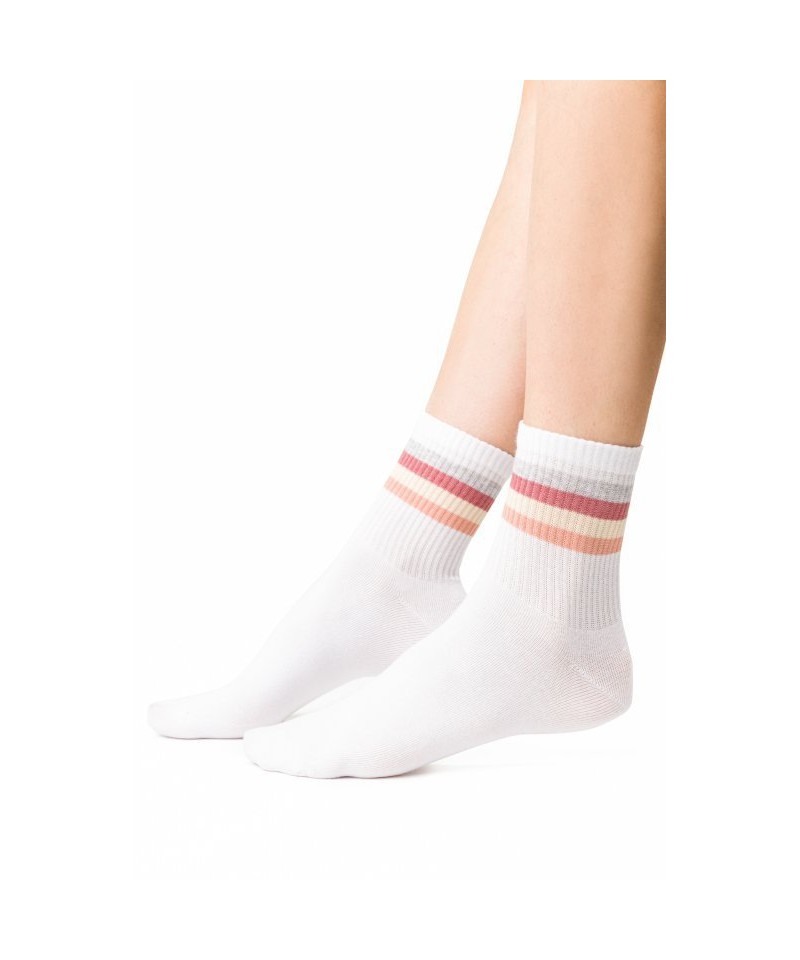 E-shop Steven 026-220 bílé Dámské ponožky
