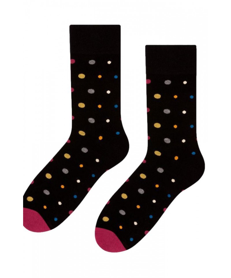 E-shop More Mix Dots 140-051 černé Pánské ponožky
