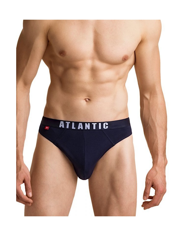E-shop Atlantic 094 3-pak tmavě modré Pánské slipy