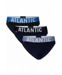 Atlantic 003 3-pak tmavě modré n/g/s Pánské slipy