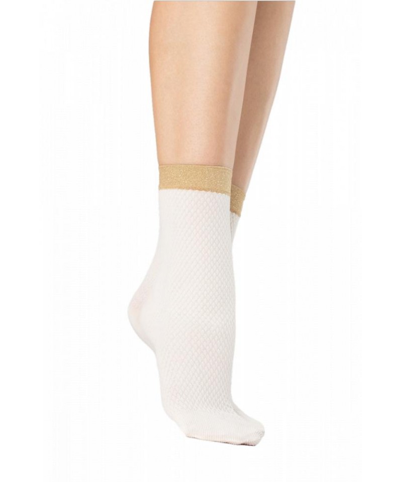E-shop Fiore Biscuitt 60 Den Ecru-Beige Dámské ponožky
