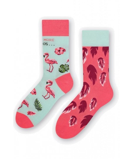 More 078 038 asymetrické Flamingo Dámské ponožky