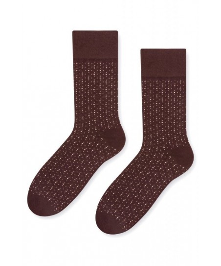 Steven 056 198 vzor hnědé Pánské ponožky