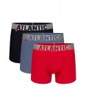 Atlantic 049 3-pak tmavě modré/den/černé Pánské boxerky