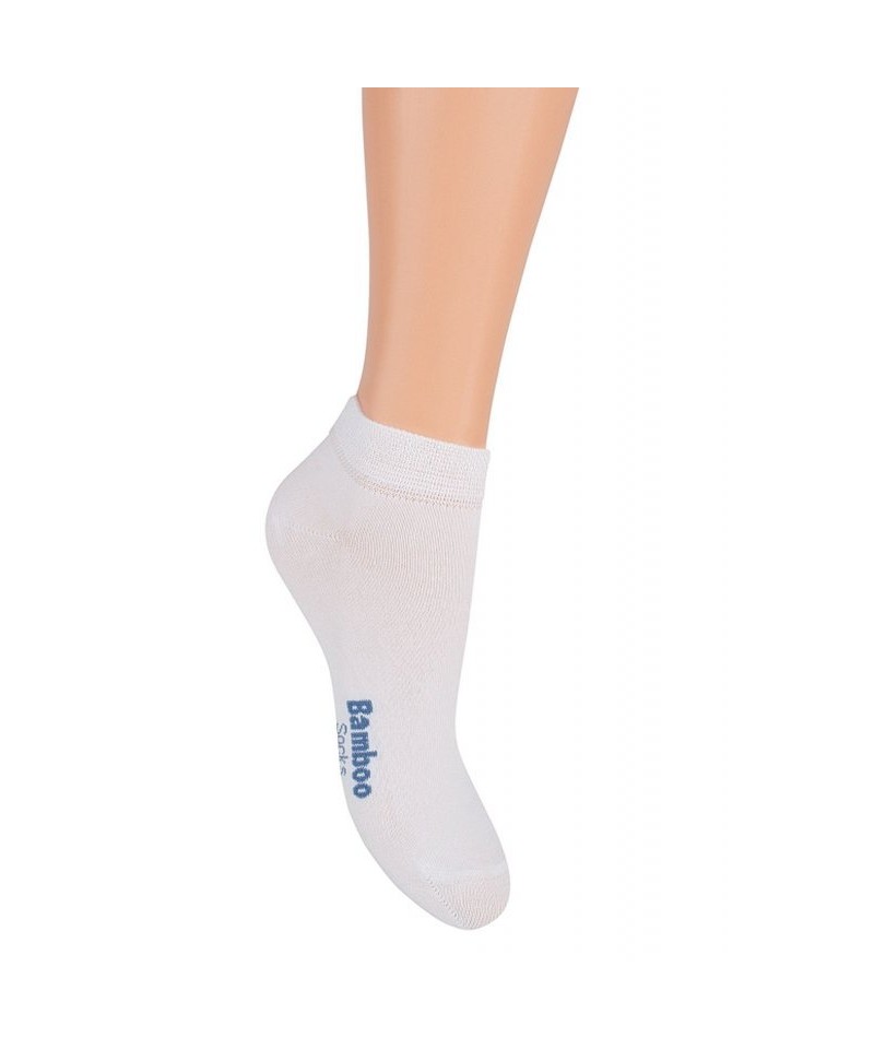 E-shop Skarpol 25 bílé bambus Kotníkové ponožky