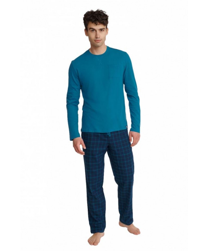 Henderson Unusual 40947-55X modré Pánské pyžamo