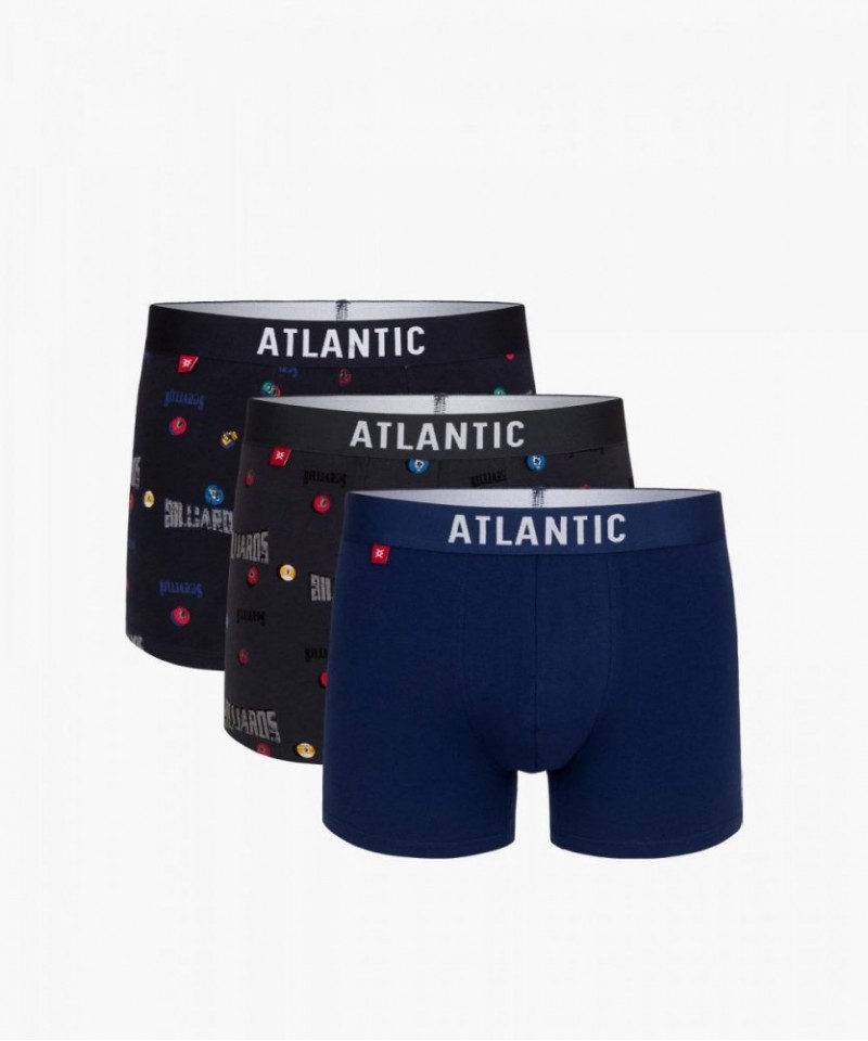E-shop Atlantic 011/03 3-pak grf/nie/gra Pánské boxerky