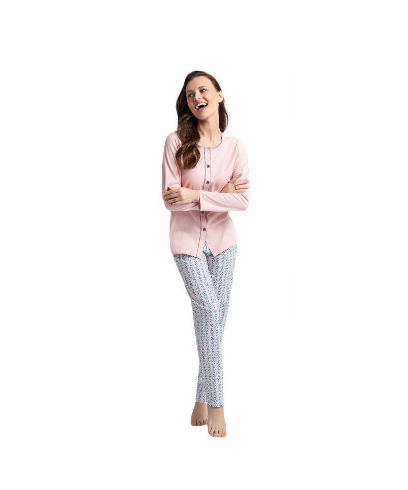 E-shop Luna 599 růžové Dámské pyžamo