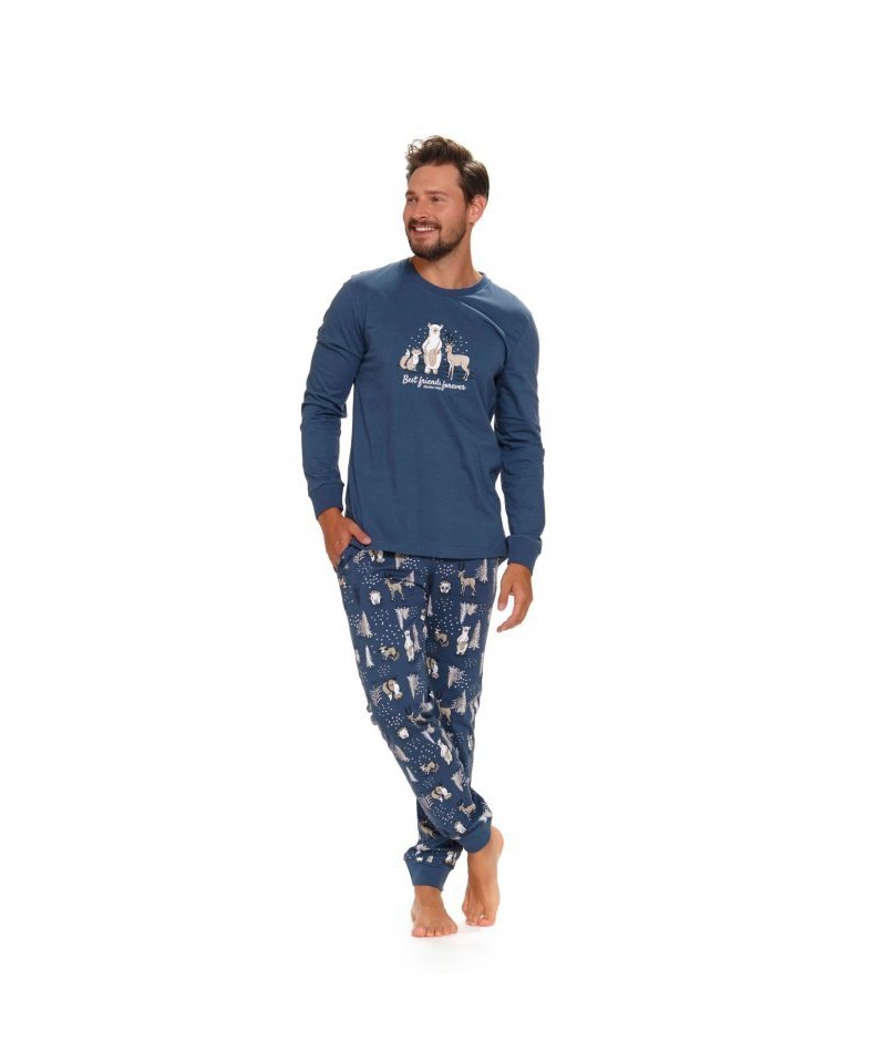 E-shop Doctor nap PMB 4329 deep blue Pánské pyžamo