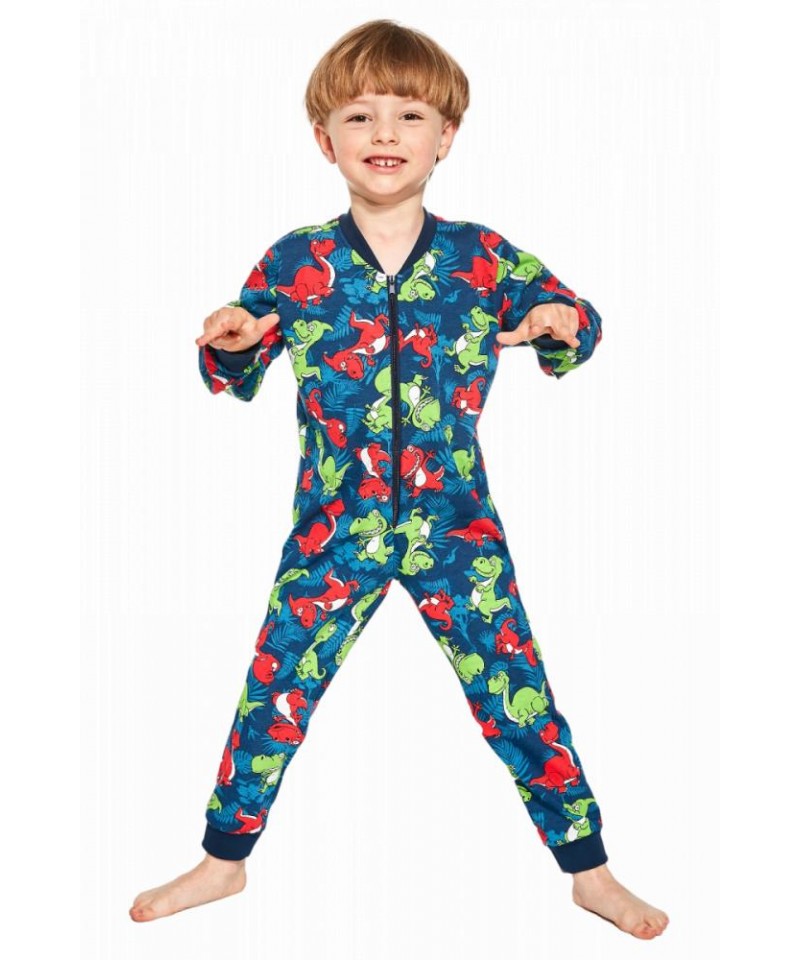 E-shop Cornette Kids Boy 185/155 Dino 3 86-128 Overal chlapecké pyžamo