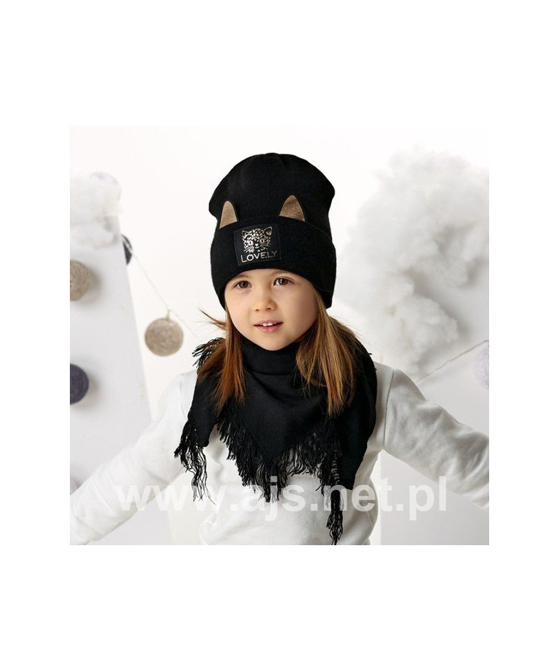 E-shop AJS 46-462 čepice+šátek Dívčí komplet
