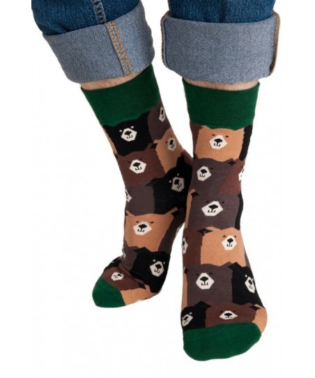 Noviti SB 002 U 06 medvídky zelené Pánské ponožky