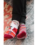 Steven 014 023 Mikuláš asymetrické šedé Dětské ponožky