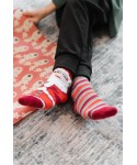 Steven 014 023 Mikuláš asymetrické šedé Dětské ponožky