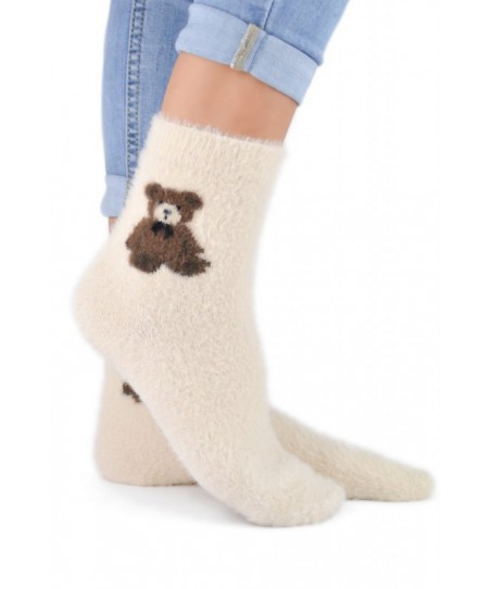 Noviti SB 031 W 03 medvídek krémové Dámské ponožky