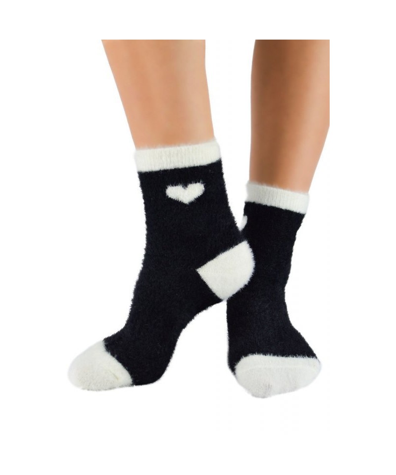 Noviti SB 033 W 02 srdce černé Dámské ponožky