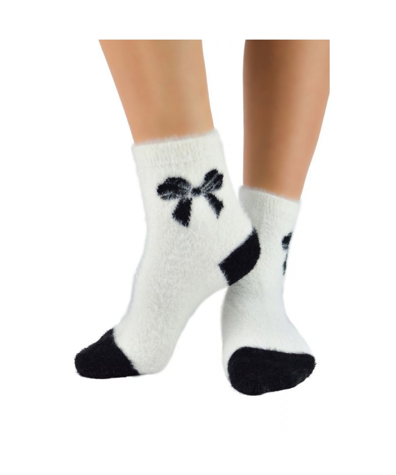 E-shop Noviti SB 033 W 04 mašle krémové Dámské ponožky