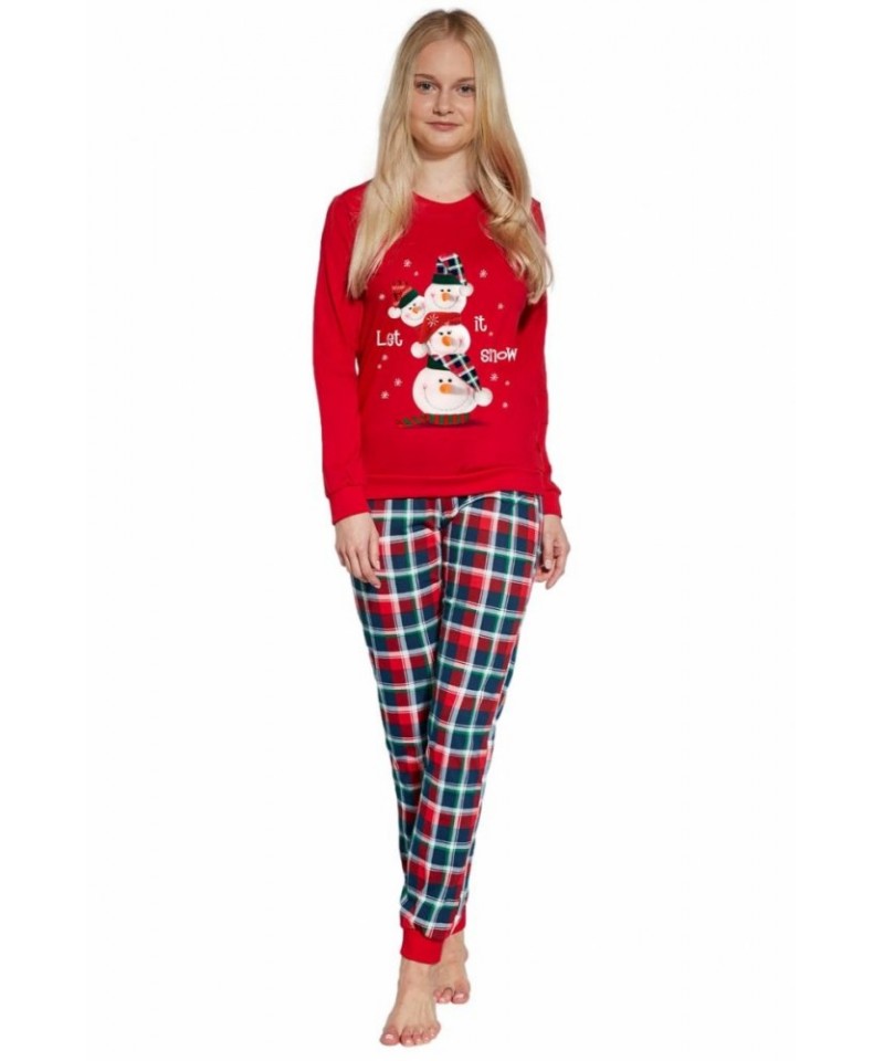 E-shop Cornette Young Girl 592/172 Snowman 2 134-168 Dívčí pyžamo