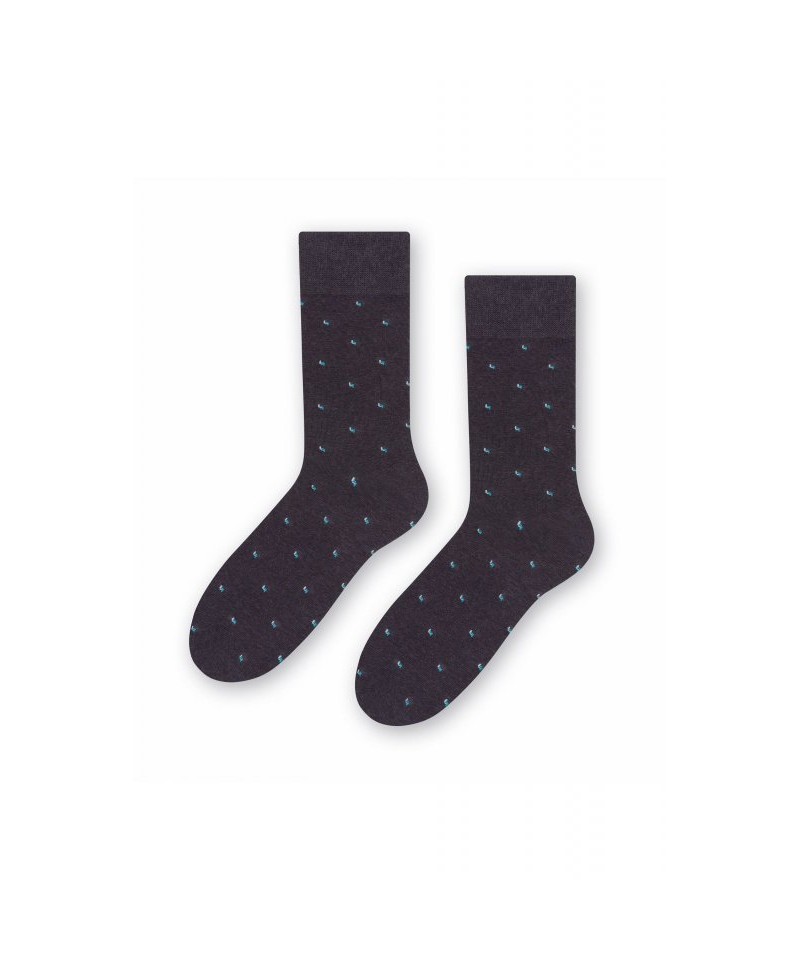 E-shop Steven 056 228 vzor grafitové Pánské oblekové ponožky