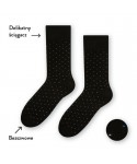 Steven 056 217 vzor černé Pánské oblekové ponožky