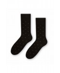 Steven 056 226 vzor černé Pánské oblekové ponožky