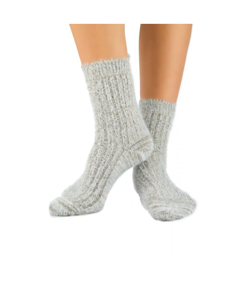 E-shop Noviti SB 038 W 01 hnědý melanž Dámské ponožky