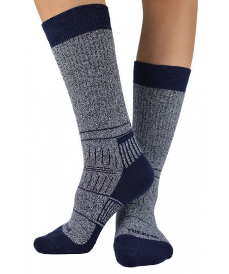 Noviti vlněné SW 005 M 03 tmavě modrý melanž Pánské ponožky