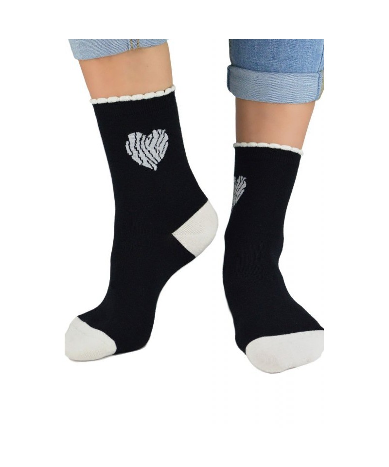 E-shop Noviti SB 048 G 01 srdce Dámské ponožky