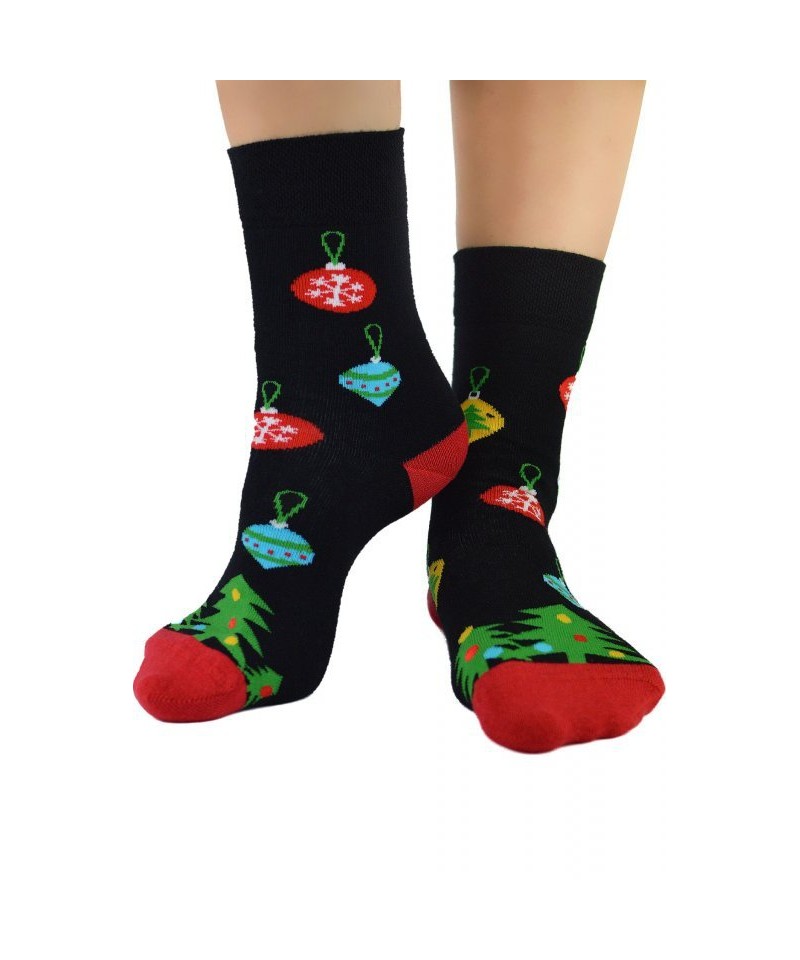 E-shop Noviti SB 060 U 08 vánoční koule černé Dámské ponožky