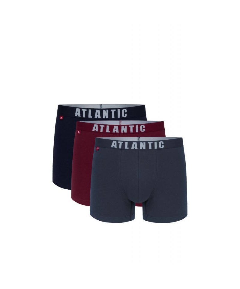 E-shop Atlantic 011/01 3-pak gra/cab/grf Pánské boxerky