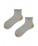 Noviti SB 028 W 03 zlatá lilie šedé Dámské ponožky