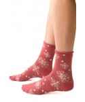Steven 099 952 sněhové vločky cíhlavé Dámské ponožky