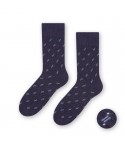 Steven 056 213 vzor tmavě modré Pánské oblékové ponožky