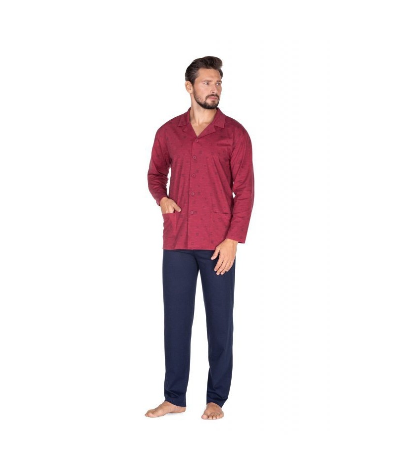 E-shop Regina 444 bordové Pánské pyžamo