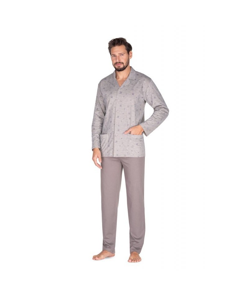 Regina 444 béžové Pánské pyžamo