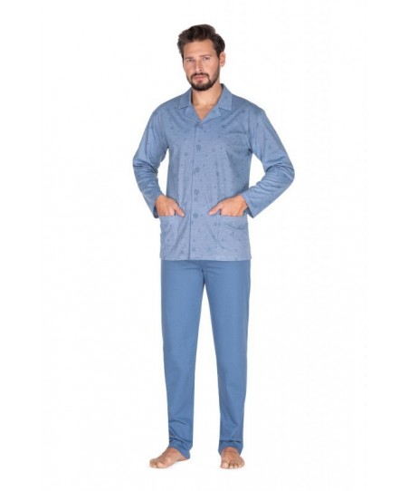 Regina 444 modré plus Pánské pyžamo