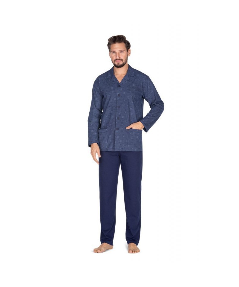 E-shop Regina 444 tmavě modré plus Pánské pyžamo