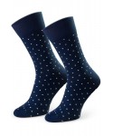 Steven 056 235 vzor tmavě modré Oblekové ponožky