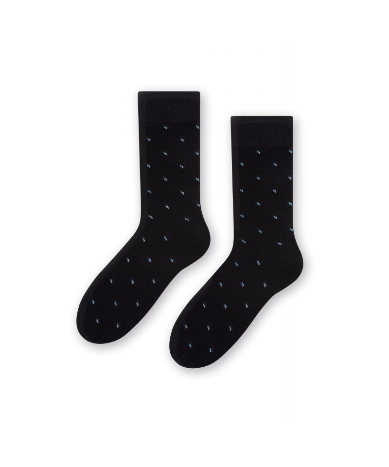 E-shop Steven 056 229 vzor černé Oblekové ponožky
