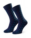 Steven 056 231 vzor tmavě modré Oblekové ponožky