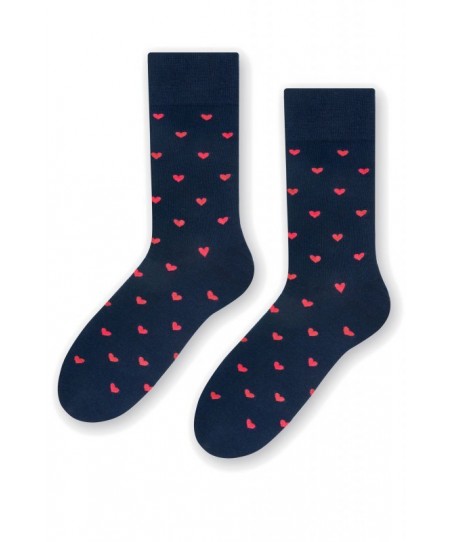 Steven valentýnské 136 085 srdce tmavě modré Pánské ponožky